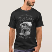Stilvolles Foto Birthday Memorial T - Shirt (Vorderseite)