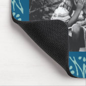 Stilvolles Foto Blue Batik Floral Muster Custom Mousepad (Ecke)