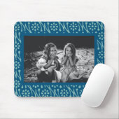 Stilvolles Foto Blue Batik Floral Muster Custom Mousepad (Mit Mouse)