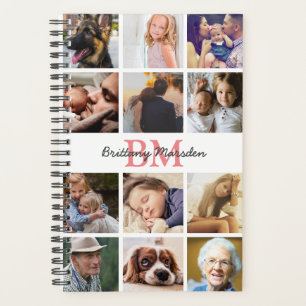 Stilvolles Foto Collage Monogram 2026 Planer