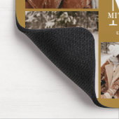Stilvolles Foto Collage Personalisiert Monogram Ge Mousepad (Ecke)