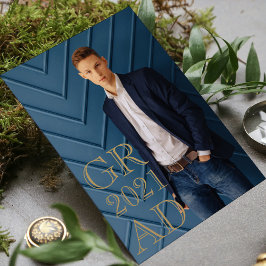 Stilvolles Foto Datum Abschluss Einladung