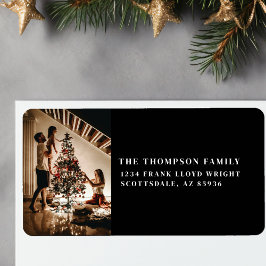 Stilvolles Foto der Familie 2023 Minimalistisch Mo Adressaufkleber