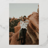 Stilvolles Foto Doppelseitig Folieneinladung (Rückseite)