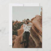 Stilvolles Foto Doppelseitig Save The Date (Rückseite)