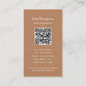 Stilvolles Foto Einfache Fotografie Visitenkarte (Rückseite)