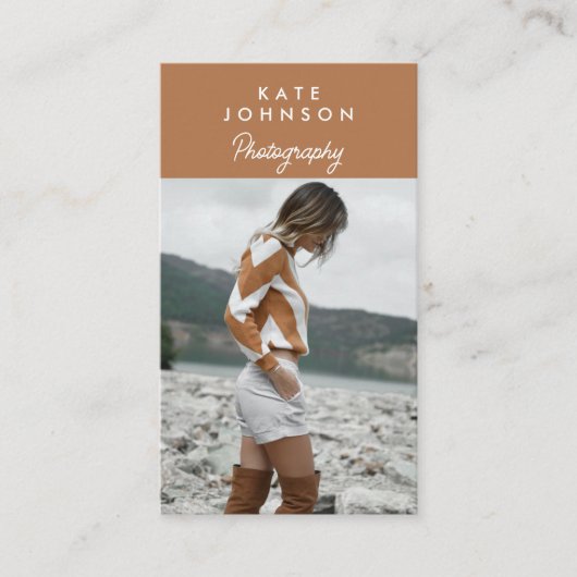 Stilvolles Foto Einfache Fotografie Visitenkarte (Vorderseite)