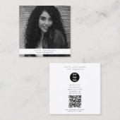 Stilvolles Foto für Firmenlogos für Fotografen Quadratische Visitenkarte (Vorne/Hinten)