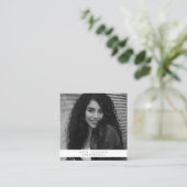 Stilvolles Foto für Firmenlogos für Fotografen Quadratische Visitenkarte (Stehend Vorderseite)
