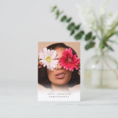 Stilvolles Foto für Firmenlogos für Fotografen Visitenkarte (Stehend Vorderseite)