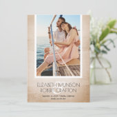 Stilvolles Foto Hochzeit Antike Save the Date (Stehend Vorderseite)