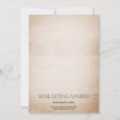 Stilvolles Foto Hochzeit Antike Save the Date (Rückseite)