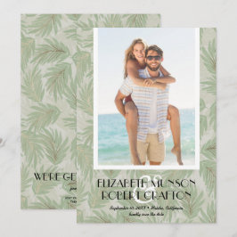 Stilvolles Foto Hochzeit Tropical Save the Date