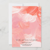 Stilvolles Foto Hochzeitskorallen Save the Date (Rückseite)