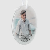 Stilvolles Foto in der Erinnerung Ornament (Vorderseite)