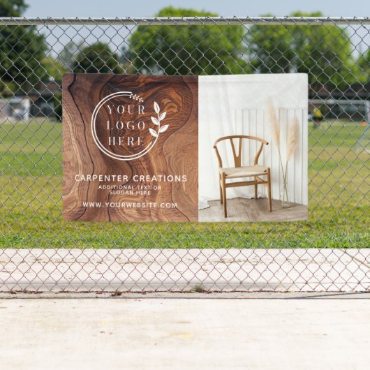 Stilvolles Foto mit modernen Holzschnitzeln Banner (Insitu)