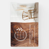 Stilvolles Foto mit modernen Holzschnitzeln Banner (Vertikal)