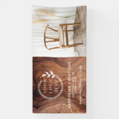 Stilvolles Foto mit modernen Holzschnitzeln Banner (Vertikal)