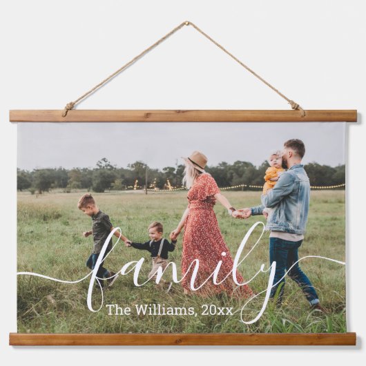 stilvolles Foto mit schicker Handschrift Wandteppich Mit Holzrahmen (Vorne)