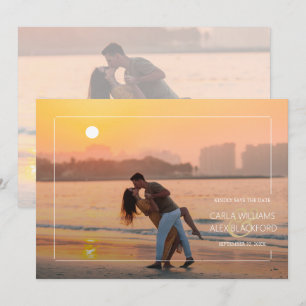 Stilvolles Foto Moderne Hochzeit rettet das Datum Save The Date