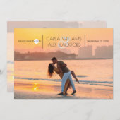 Stilvolles Foto Moderne Hochzeit rettet das Datum Save The Date (Vorne/Hinten)