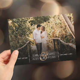 Stilvolles Foto Moderne Hochzeit rettet das Datum Save The Date