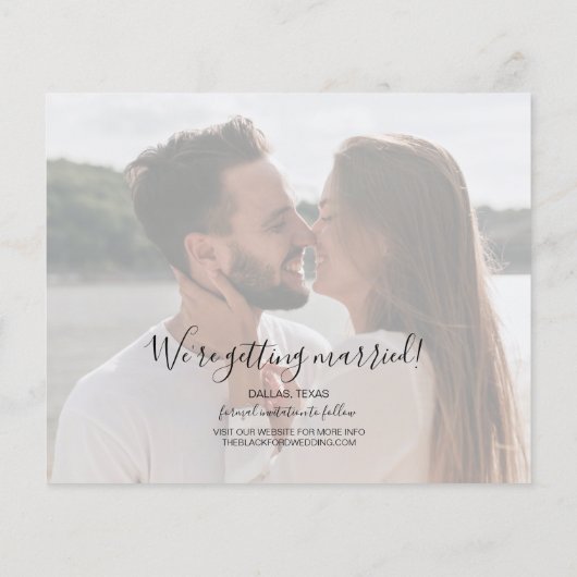 Stilvolles Foto Modernes Hochzeitbudget Save the D (Rückseite)