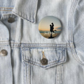 Stilvolles Foto. Name und Jahr Typografie. Button (Beispiel)