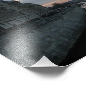 Stilvolles Foto Print mit schönem Sonnenuntergang  (Ecke)