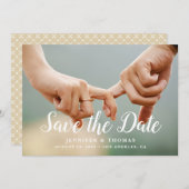 Stilvolles Foto Save the Date (Vorne/Hinten)