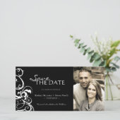 Stilvolles Foto Save the Date Einladung (Stehend Vorderseite)