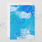 Stilvolles Foto Wedding Blue Save the Date (Rückseite)