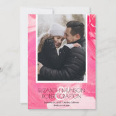 Stilvolles Foto Wedding Pink Save the Date (Vorderseite)