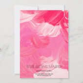 Stilvolles Foto Wedding Pink Save the Date (Rückseite)