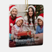 Stilvolles Foto Weihnachten Keramikornament (Rechts)
