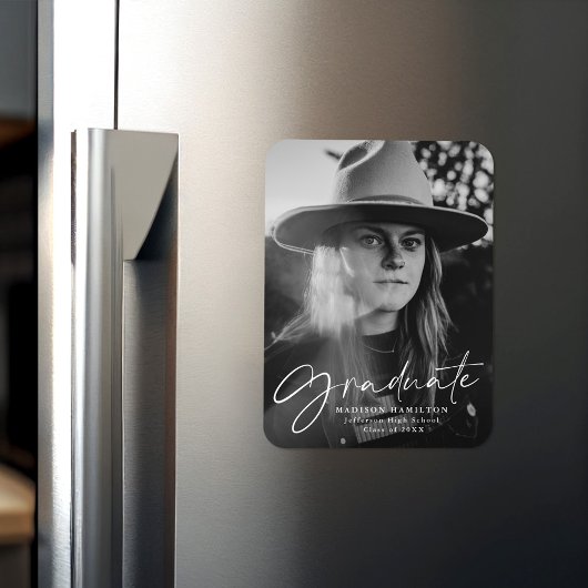 Stilvolles Foto zur Ankündigung von Skript-Abschlu Magnet