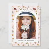 Stilvolles Foto zur Frühlingsstiftung Wildblume Einladung (Rückseite)