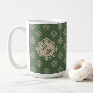 Stilvolles Foularddesign in Sage Green Kaffeetasse