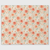 Stilvolles französisches Shabby-Chic-Blumenkunstmu Geschenkpapier (Flach)