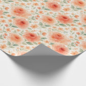 Stilvolles französisches Shabby-Chic-Blumenkunstmu Geschenkpapier (Ecke)