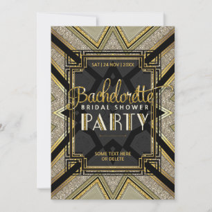 Stilvolles Gatsby Girls Bachelorette Brautparty Einladung
