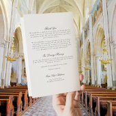 Stilvolles, gefaltetes katholisches Hochzeitsprogr Programm