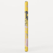 Stilvolles, gelb-rosa Blumenmuster mit Monogramm Case-Mate iPhone Hülle (Hinten/Rechts)