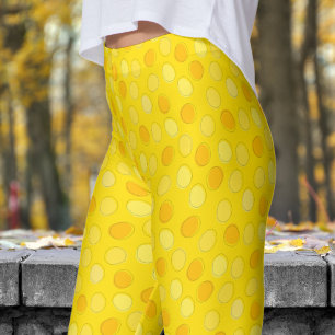 Stilvolles Gelb- und Golden Polka Dot-Muster Leggings