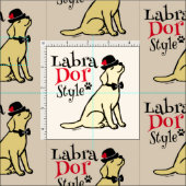 Stilvolles gelbes Labrador Stoff (Kachel)