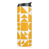 Stilvolles gelbes, modernes geometrisches Muster Thermosbecher (Nach links gedreht)