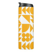 Stilvolles gelbes, modernes geometrisches Muster Thermosbecher (Nach rechts gedreht)