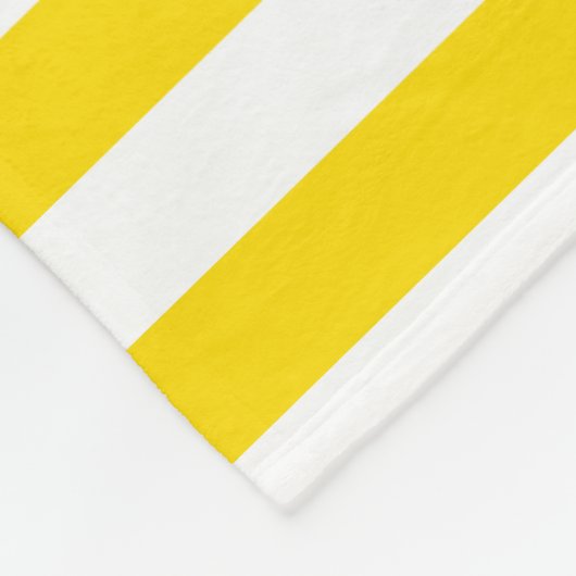 Stilvolles gelbes Weiß Stripes dekorative Fleecedecke (Ecke)