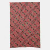 Stilvolles gemustertes Design mit Bordeaux Geschirrtuch (Vertikal)