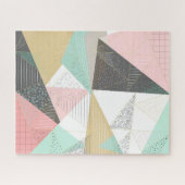 Stilvolles geometrisches goldenes Dreieck Puzzle (Horizontal)